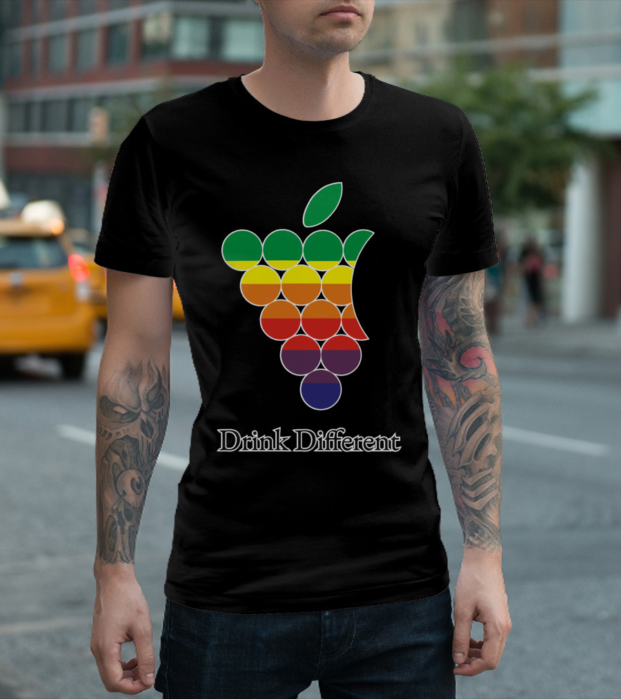 Rainbow Grape Apple Parody Drink Different T-Shirt