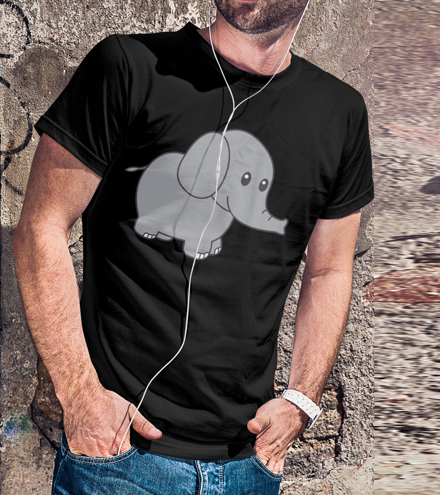 Cute Cartoon Elephant T-Shirt