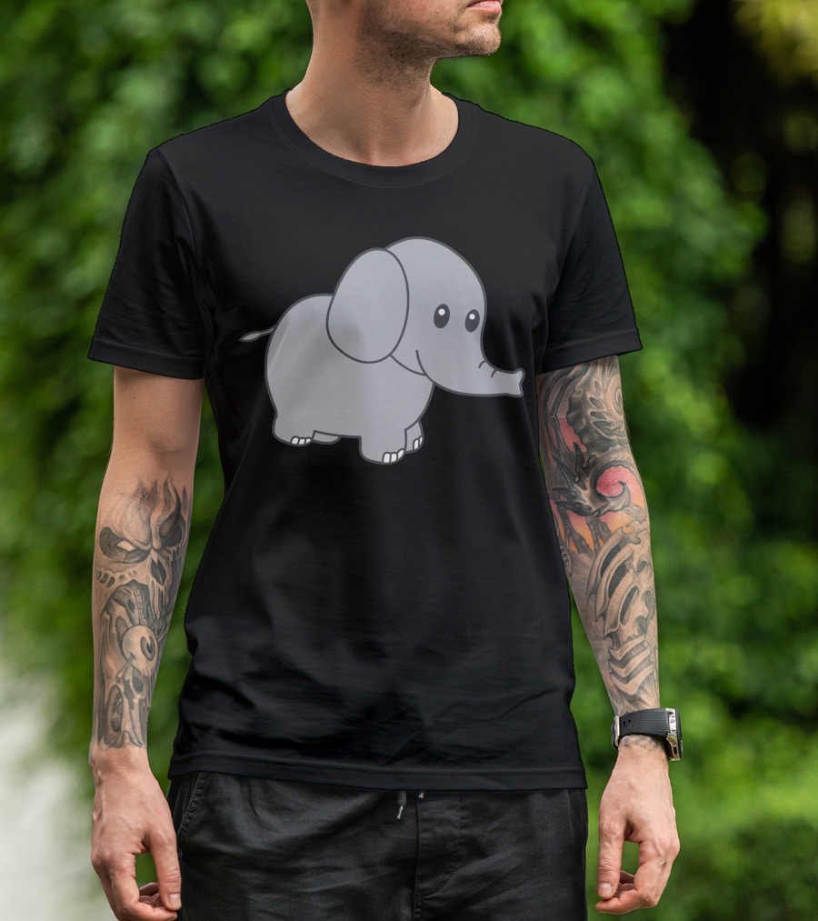 Cute Cartoon Elephant T-Shirt