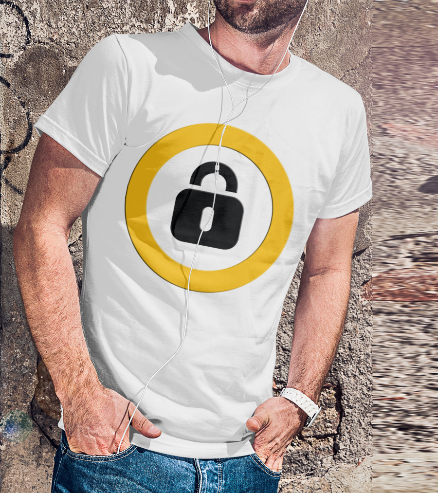 Key Low Lock Symbol Circle T-Shirt