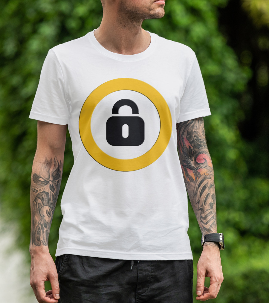 Key Low Lock Symbol Circle T-Shirt