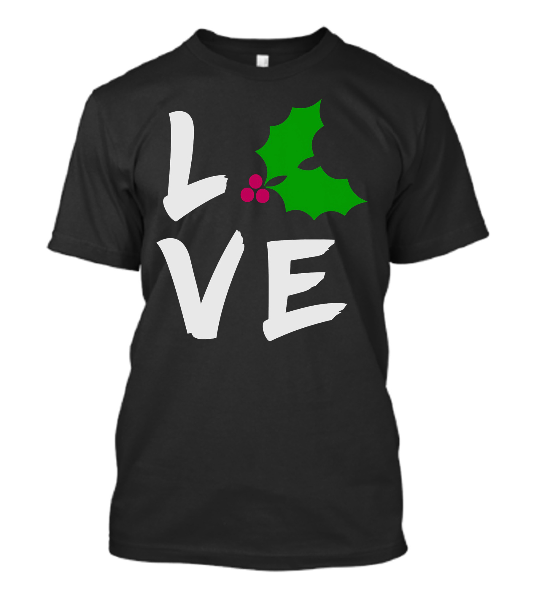 LOVE Christmas Holly Berry Festive T-Shirt