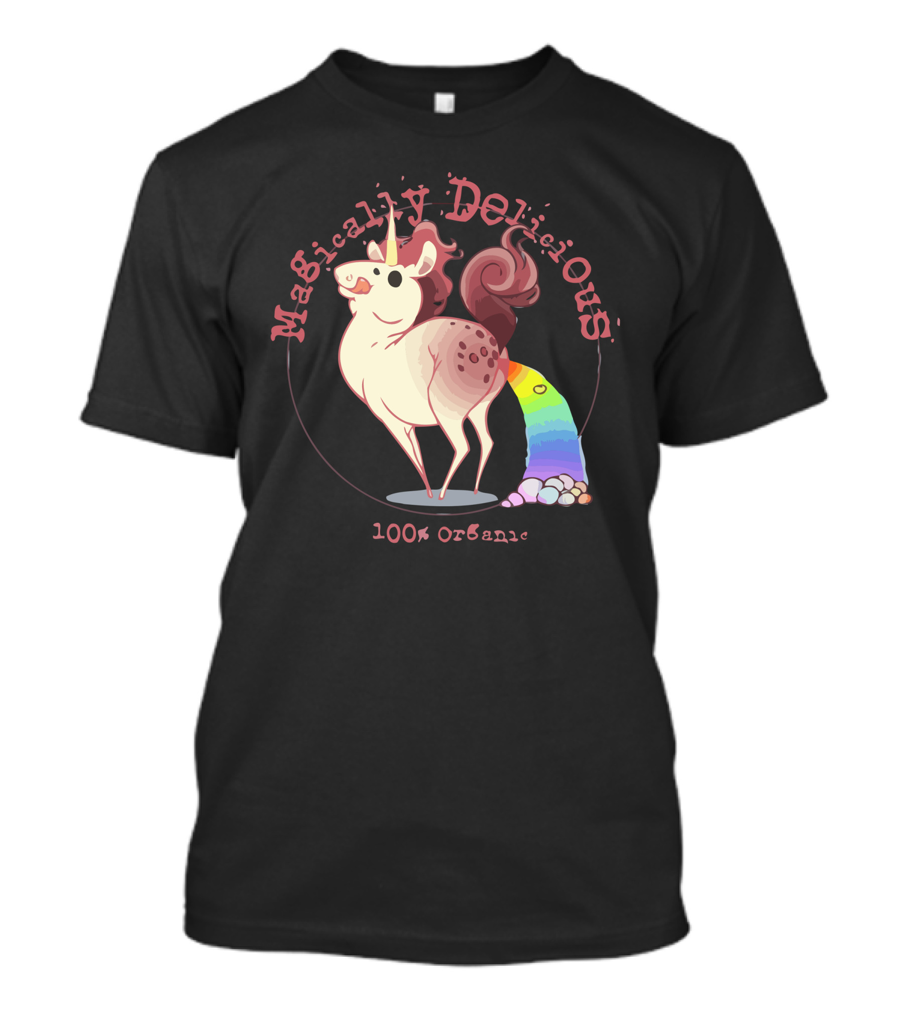 Magically Delicious 100% Organic Rainbow Unicorn T-Shirt