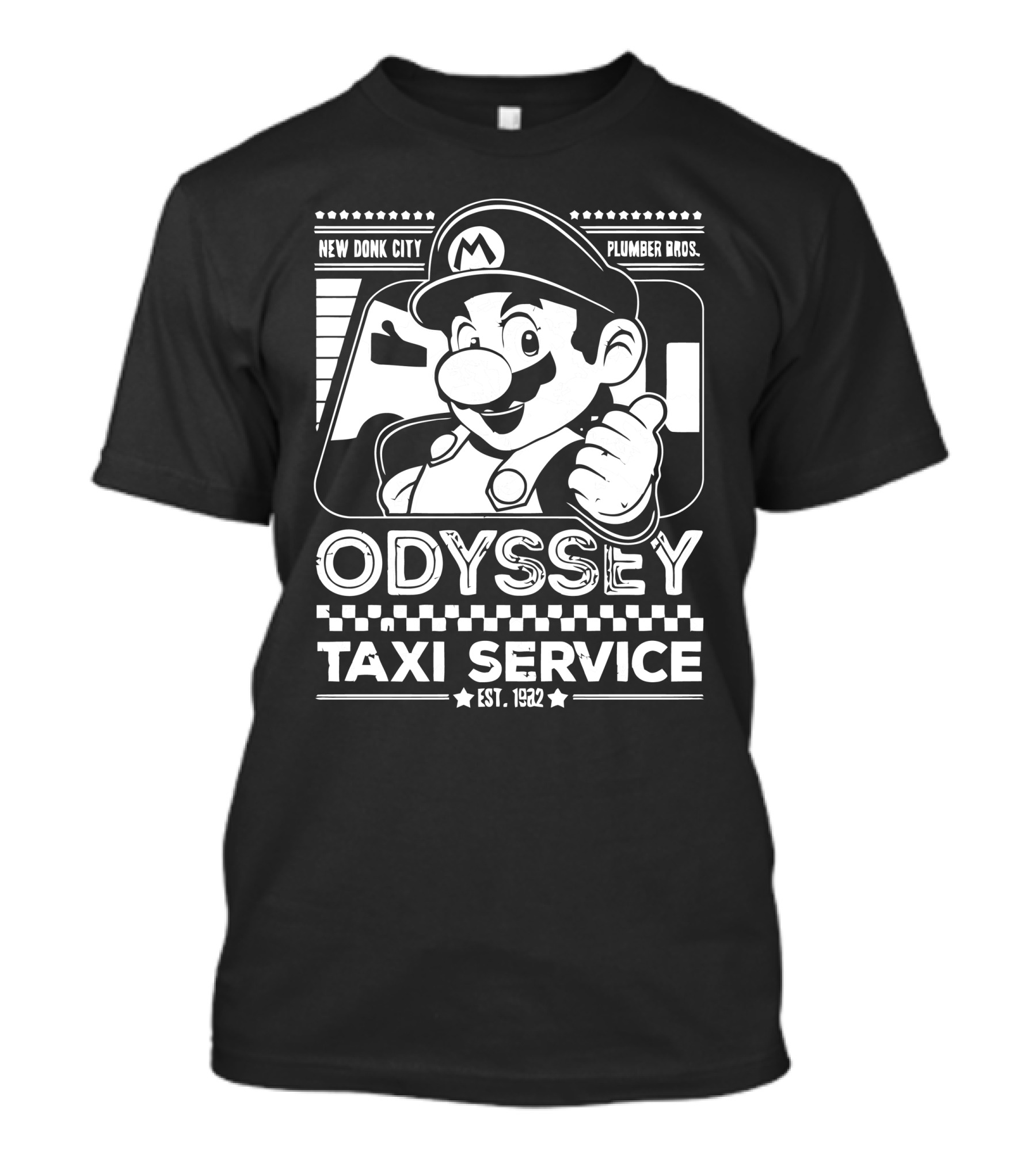 New Donk City Plumber Bros Taxi Service Odyssey Est 1982 T-Shirt