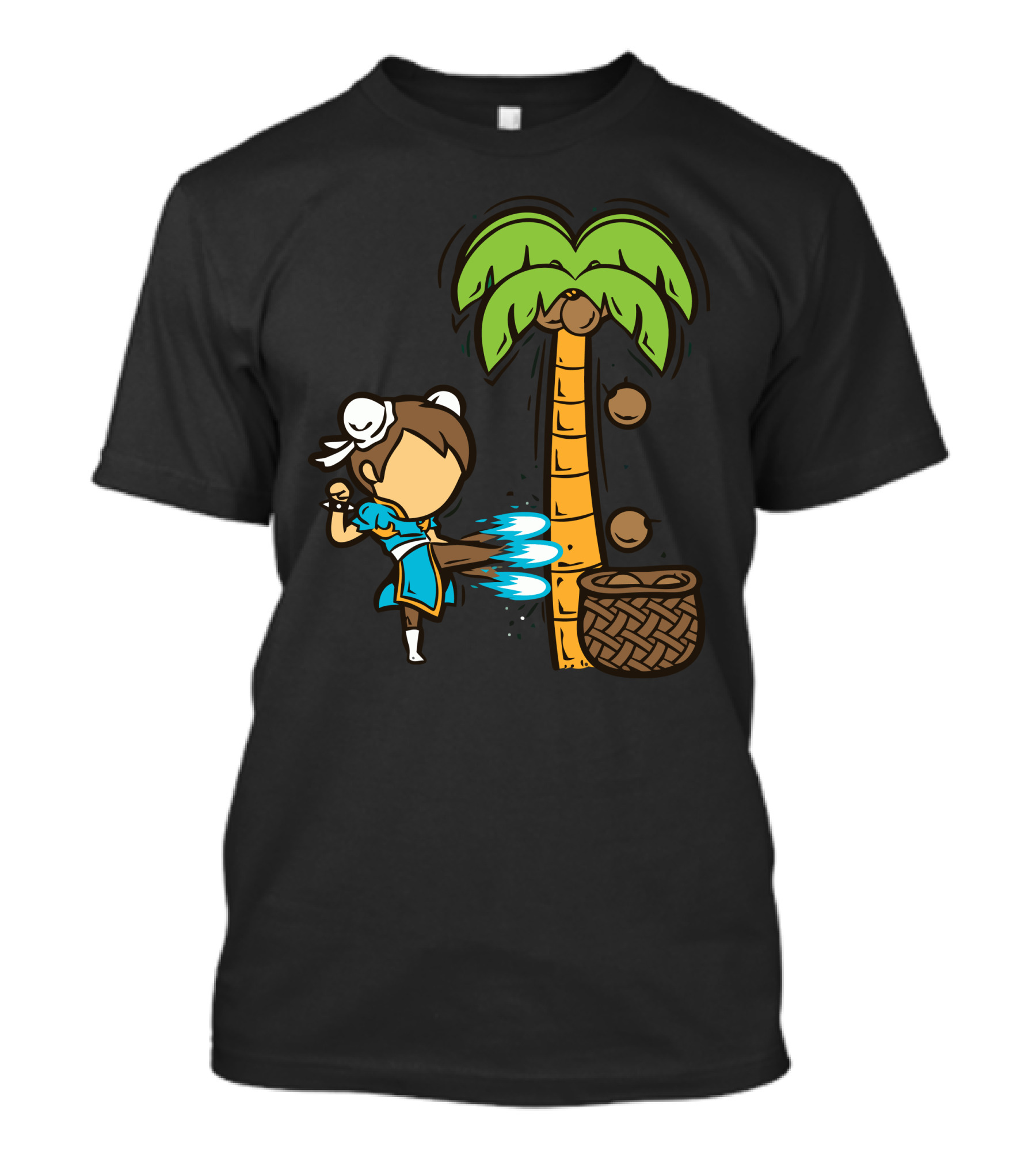 Part Time Job Coconut Farm Fighter Kicking Coconuts T-Shirt