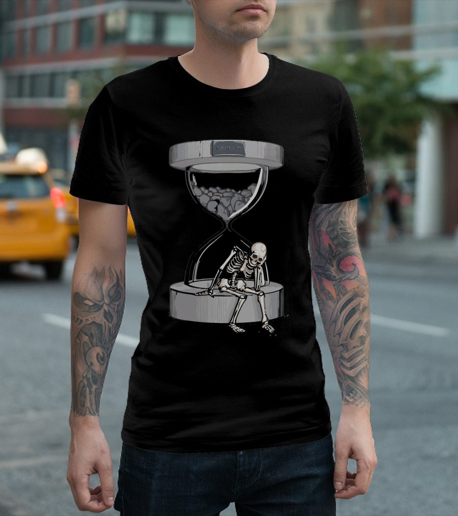 Please Wait Skeleton Hourglass T-Shirt