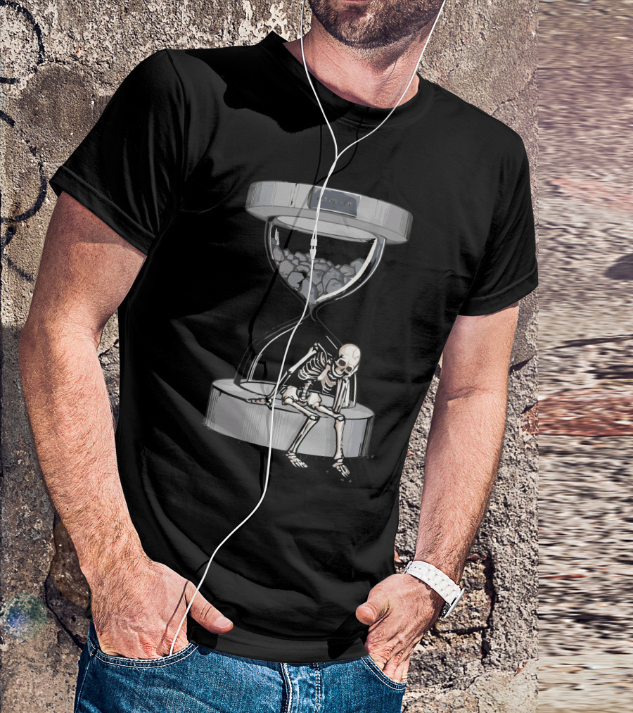 Please Wait Skeleton Hourglass T-Shirt