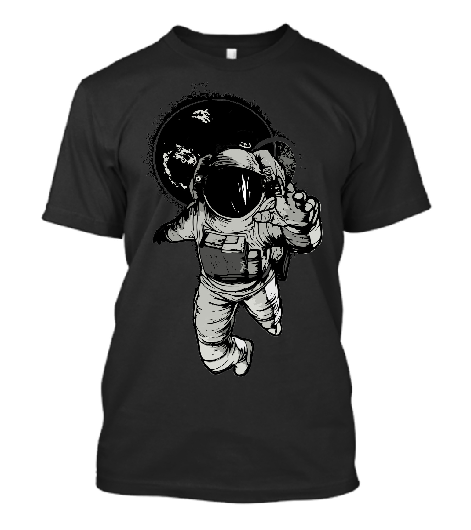 Spacewalk Astronaut Floating In Cosmic Blackness T-Shirt