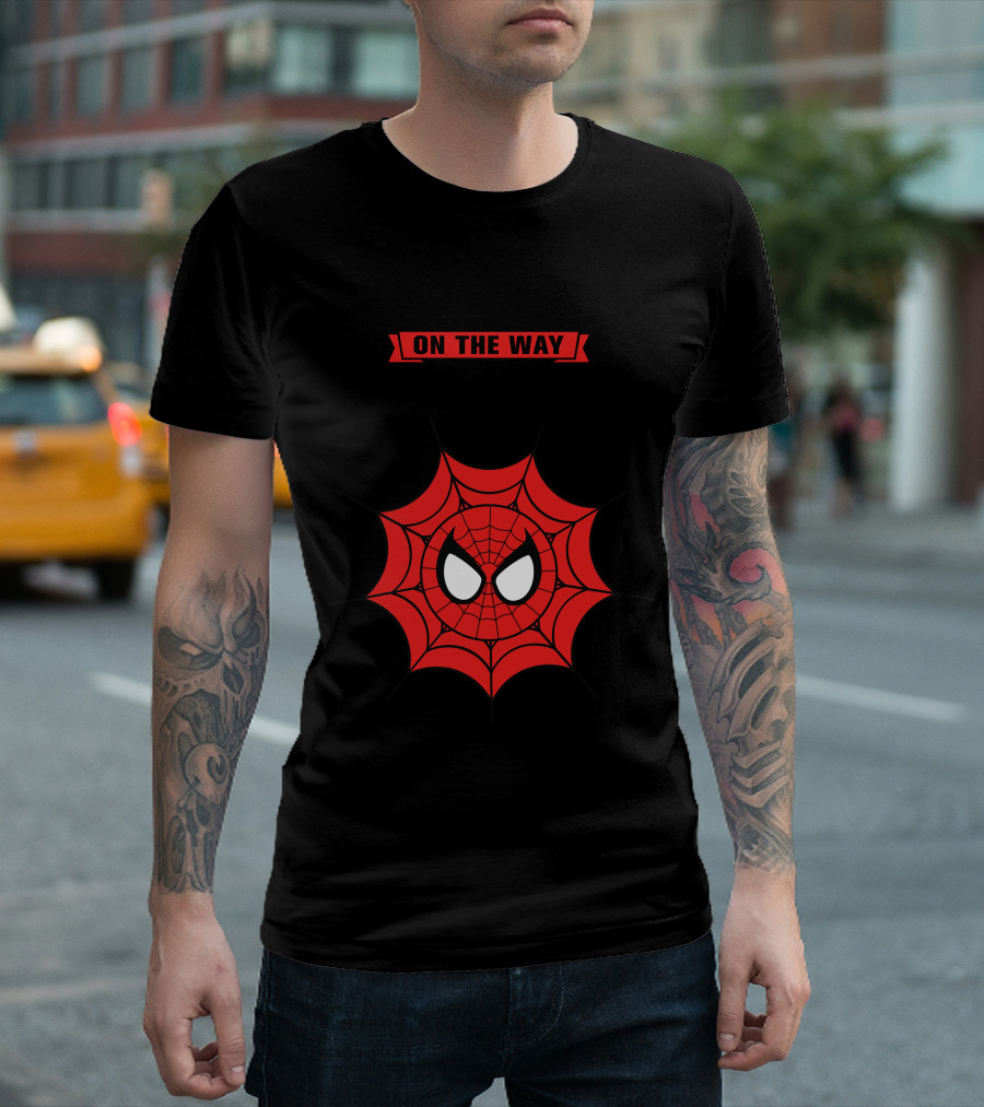 SUPERHERO ON THE WAY Spider Web Eyes T-Shirt
