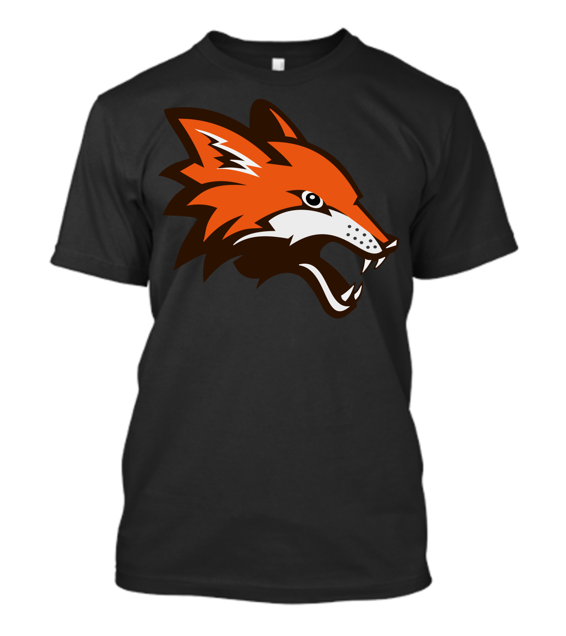 Vpn Orangge Fierce Orange Fox Head Emblem T-Shirt