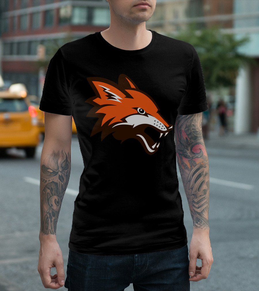 Vpn Orangge Fierce Orange Fox Head Emblem T-Shirt