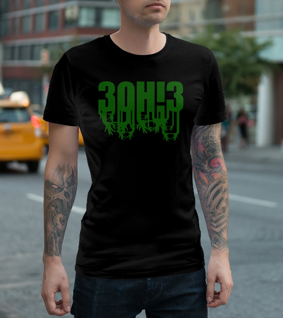3OH3 Green Creepy Hands T-Shirt