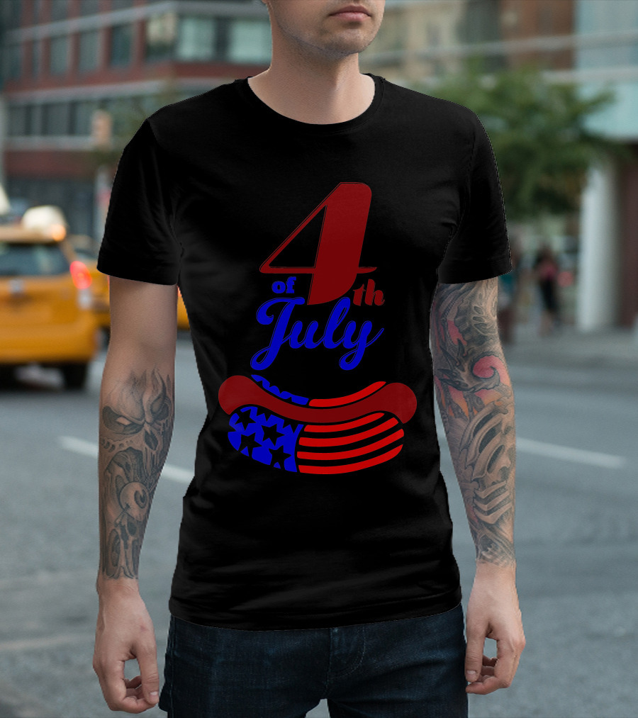4th of July Patriotic Hotdog T-Shirt