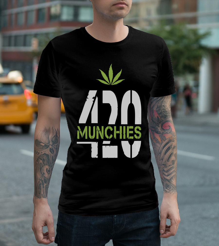 420 Munchies Weed Leaf T-Shirt