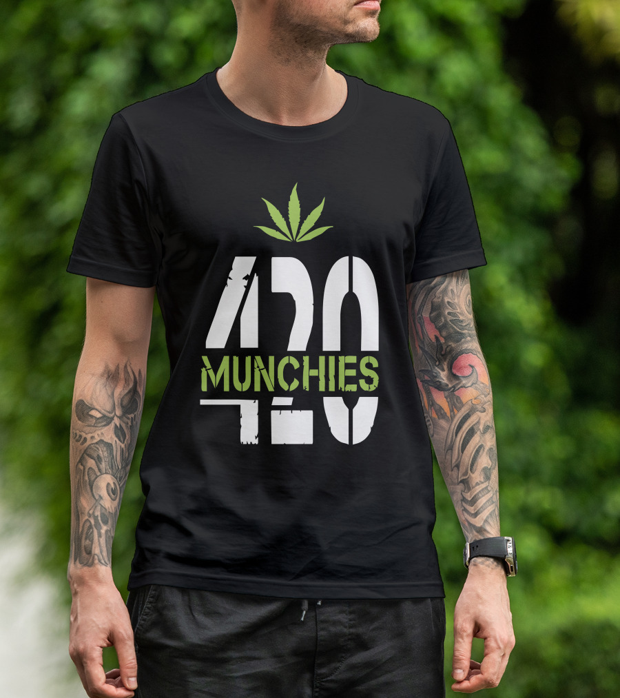 420 Munchies Weed Leaf T-Shirt