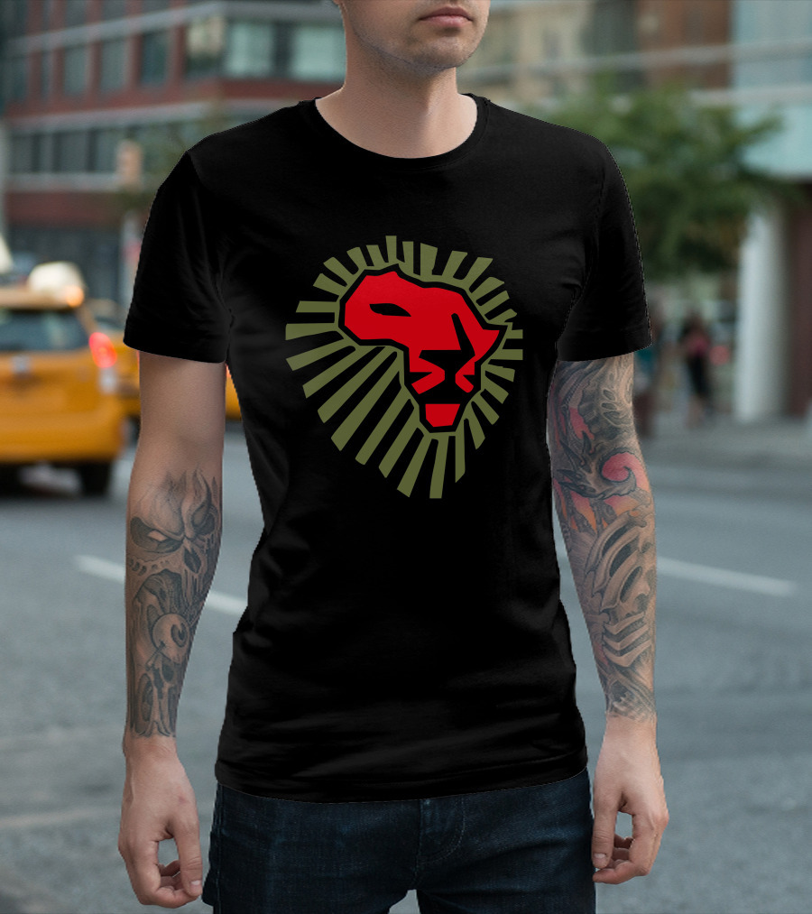 Africa Lion Power Cool Africa Map Mane T-Shirt