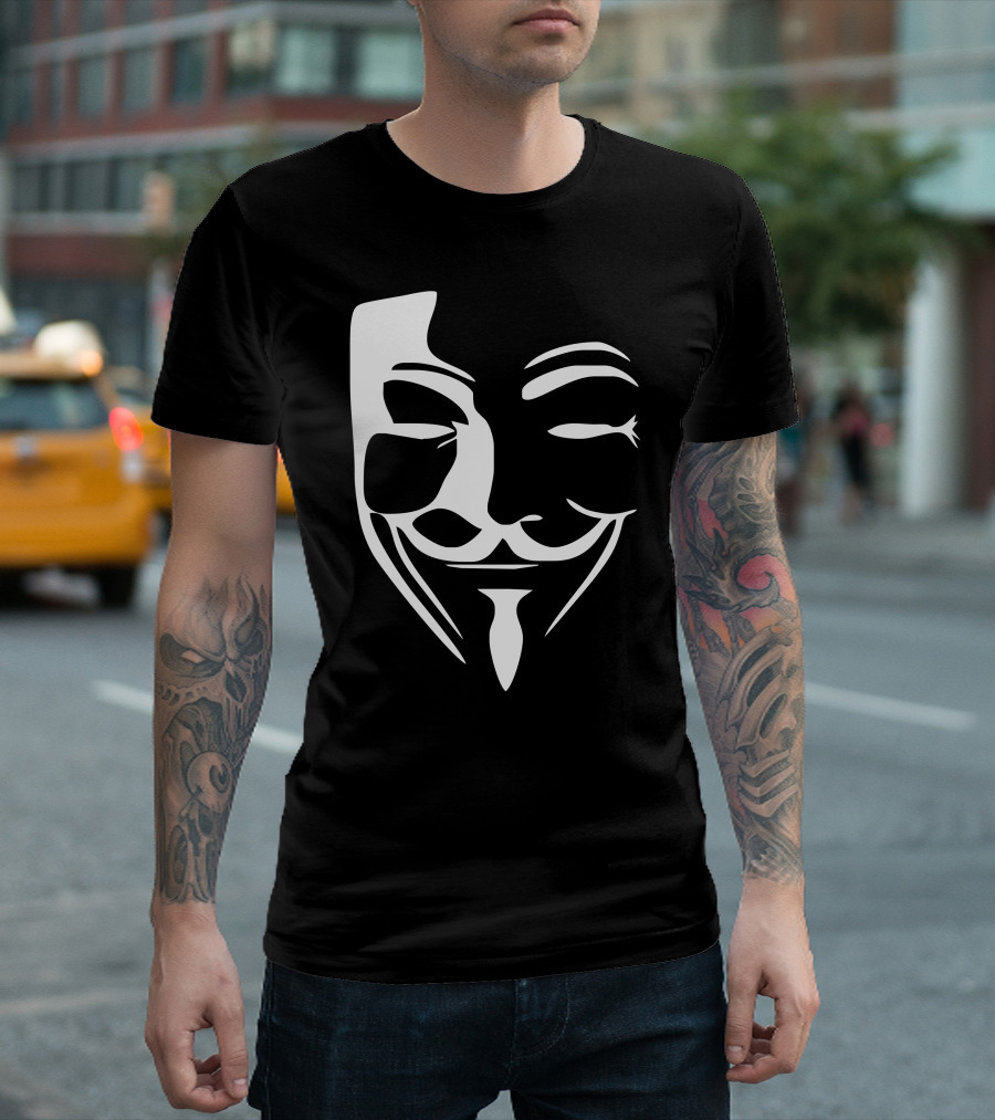 Anonymous Hacker Guy Fawkes Mask Che New T-Shirt