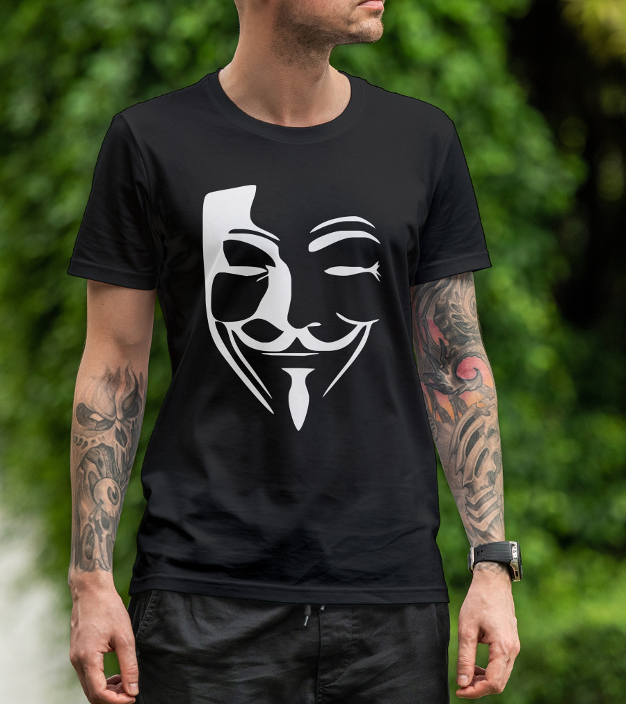 Anonymous Hacker Guy Fawkes Mask Che New T-Shirt