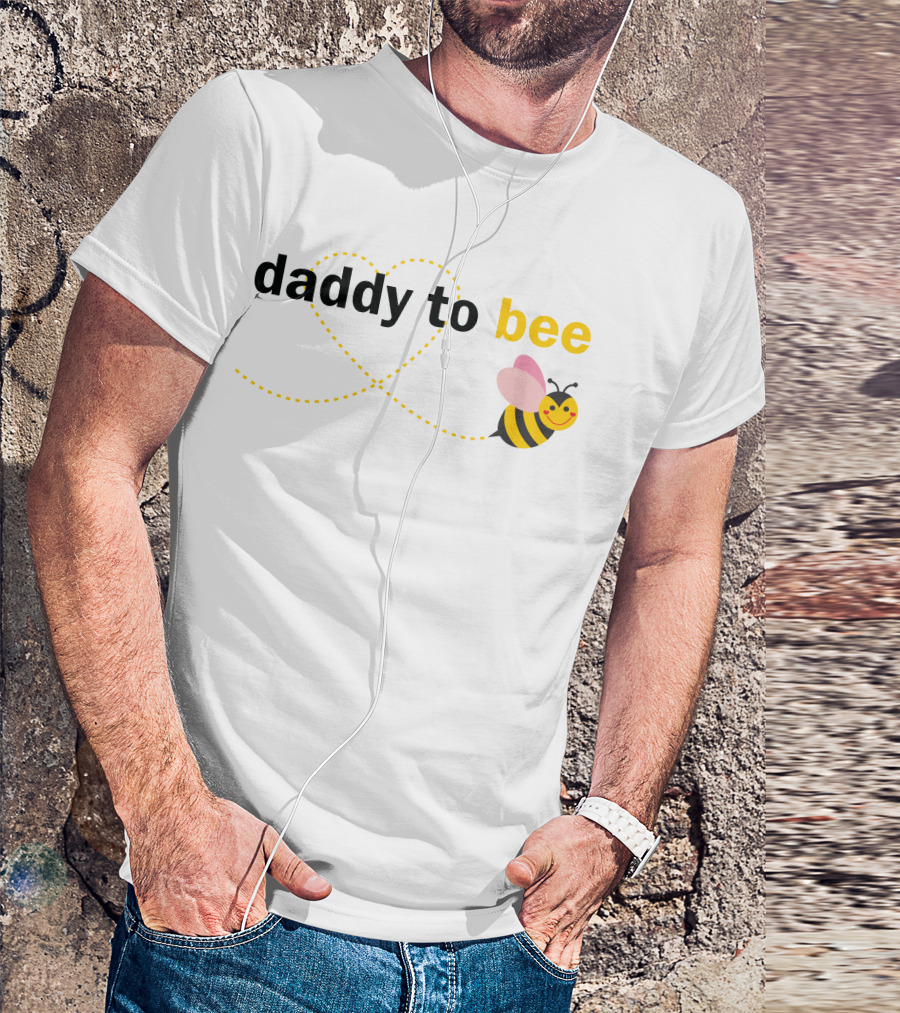 Daddy To Bee Baby Girl Heart Trail Bee T-Shirt