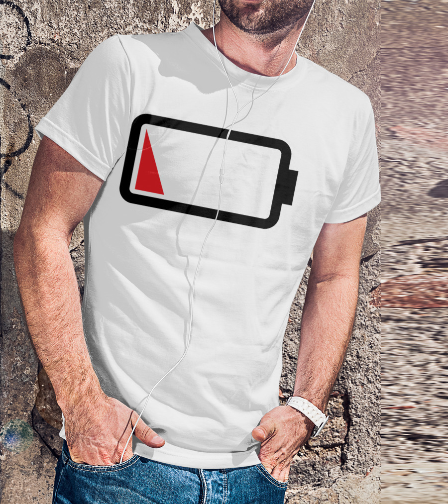 Dead Battery Low Power Icon T-Shirt