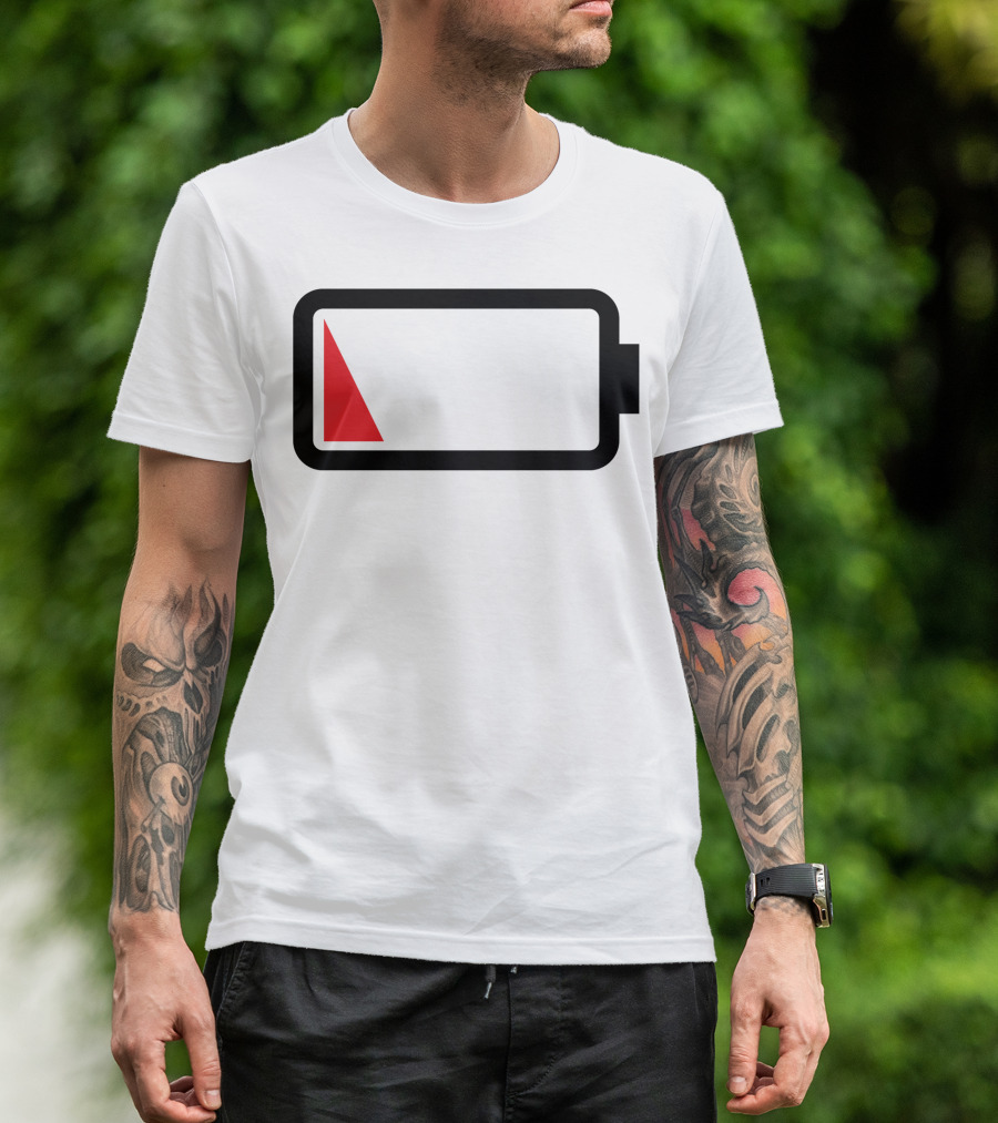 Dead Battery Low Power Icon T-Shirt