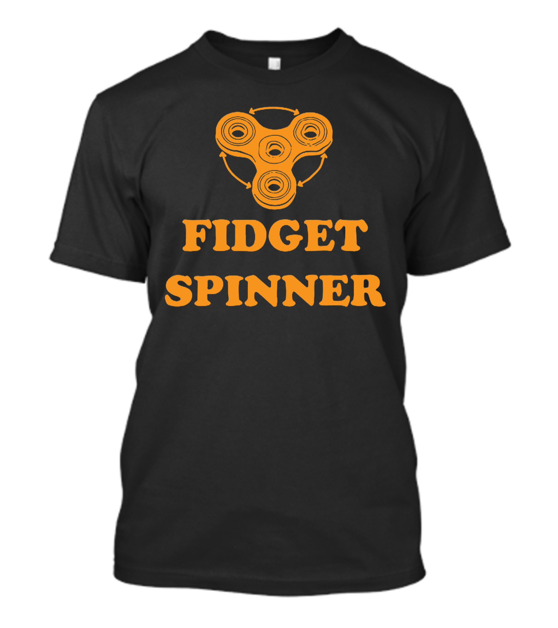 Fidget Spinner With Rotating Orange T-Shirt