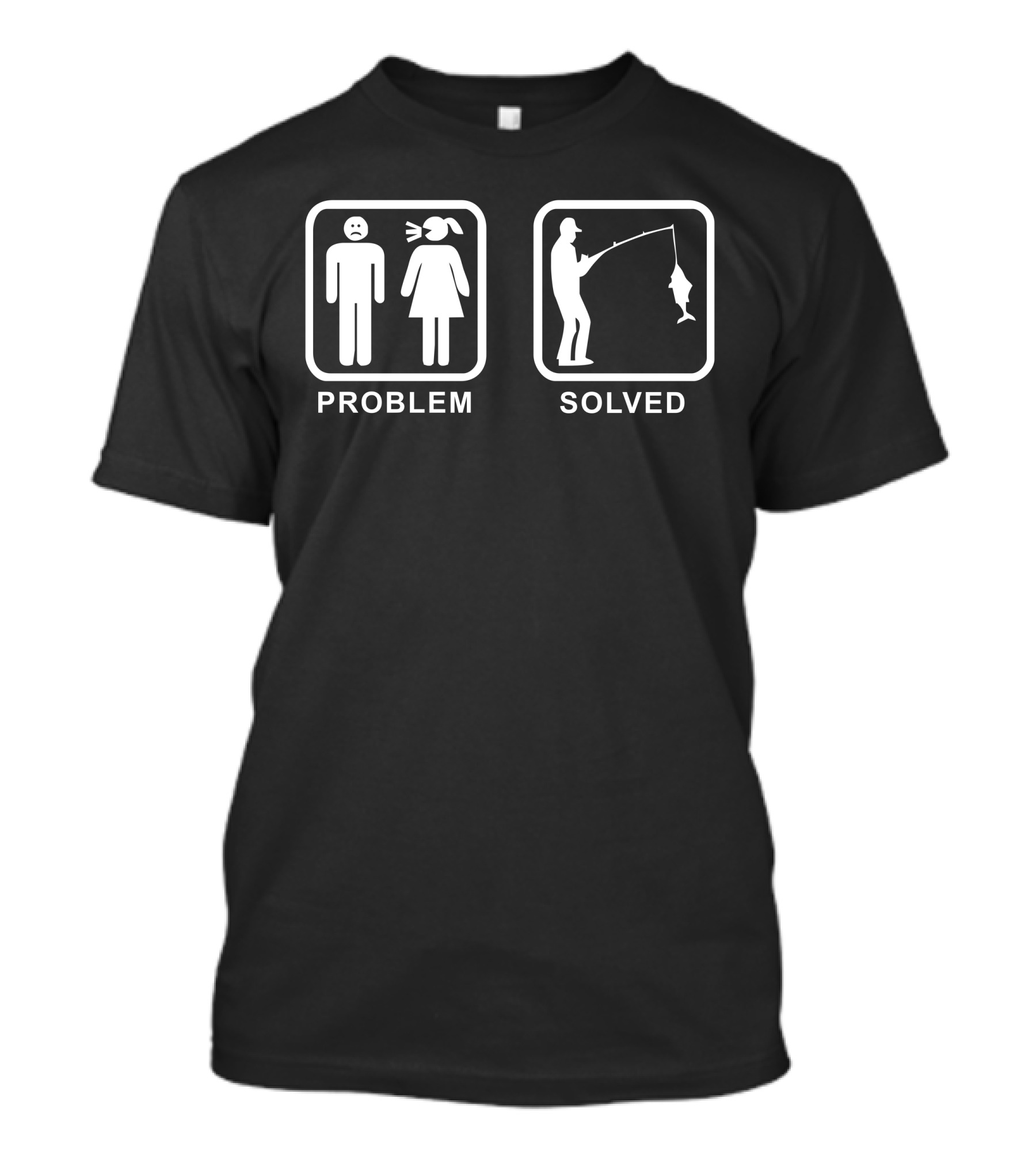 Problem Solved Fishing Icons T-Shirt