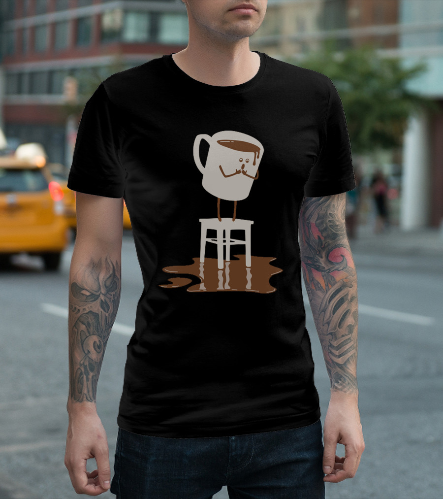Flooded Coffee Cup on Chair T-Shirt