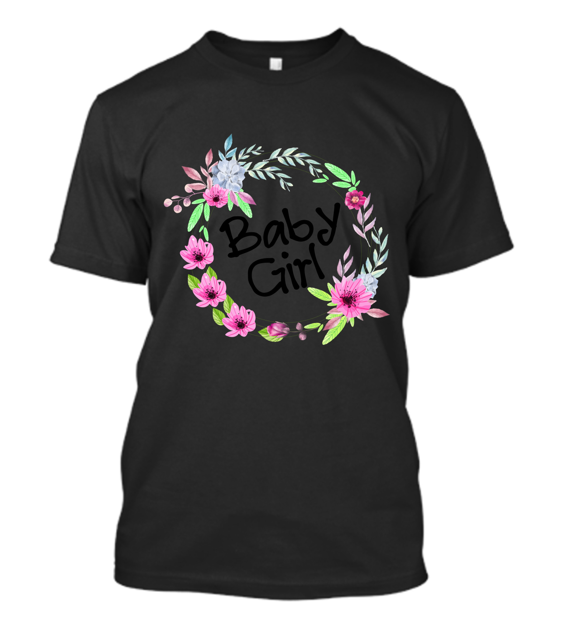 Baby Girl Floral Wreath T-Shirt