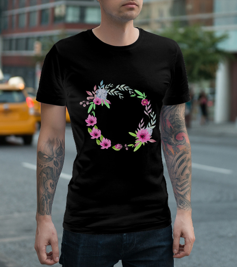 Baby Girl Floral Wreath T-Shirt
