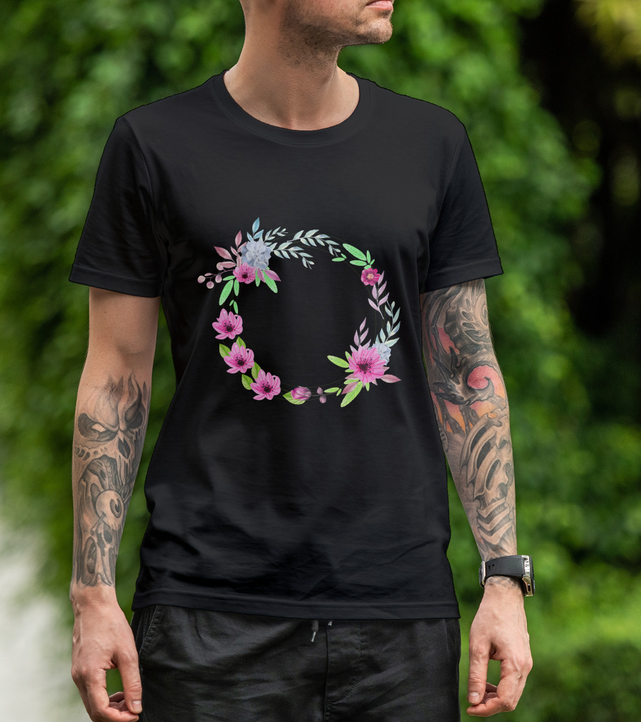 Baby Girl Floral Wreath T-Shirt