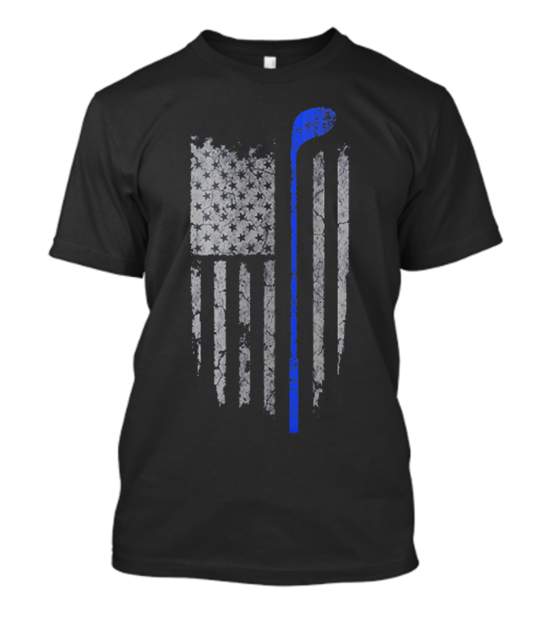 American Flag Golf Club Blue Line T-Shirt