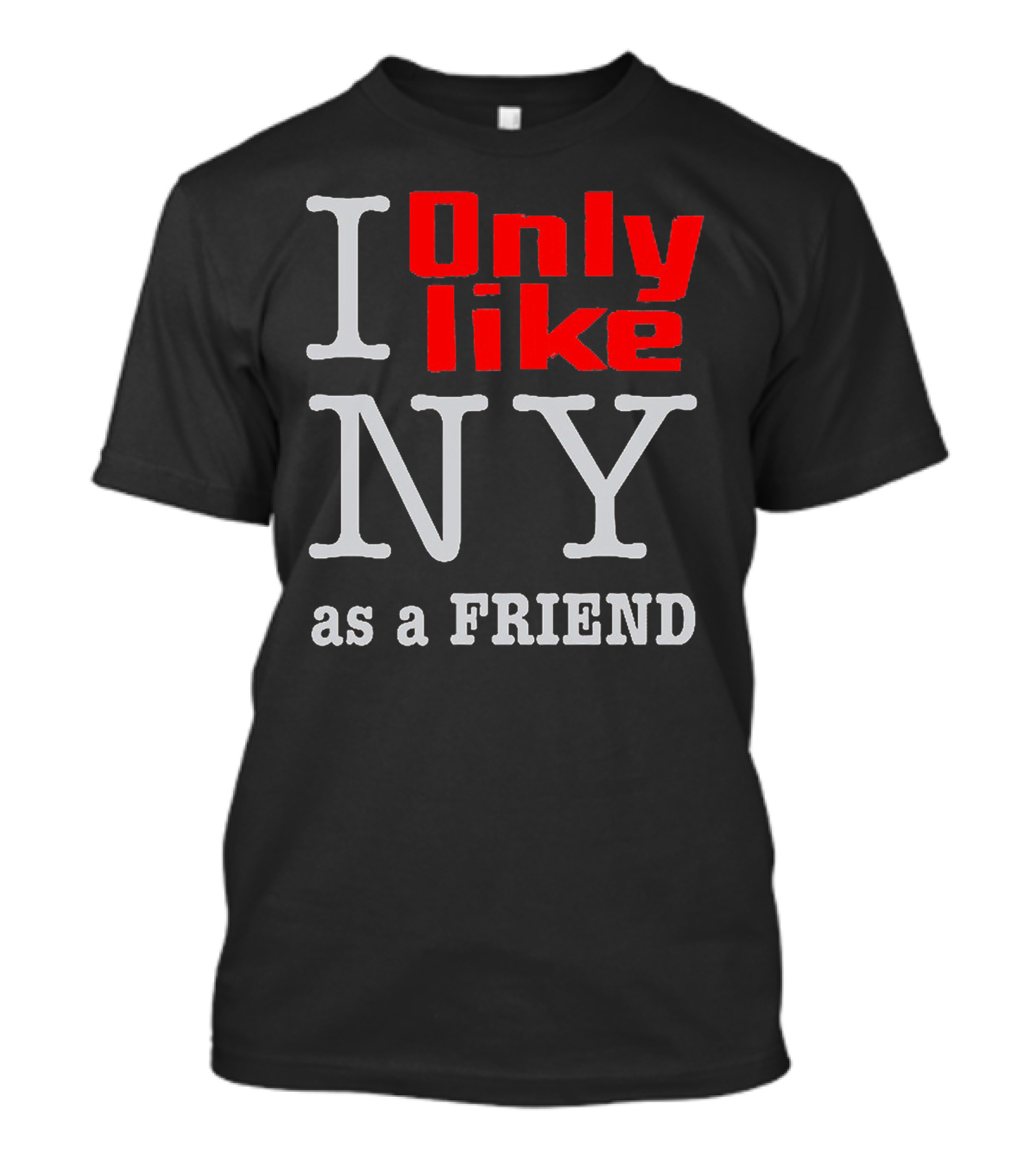 I Only Like NY As A Friend New York Wordplay T-Shirt