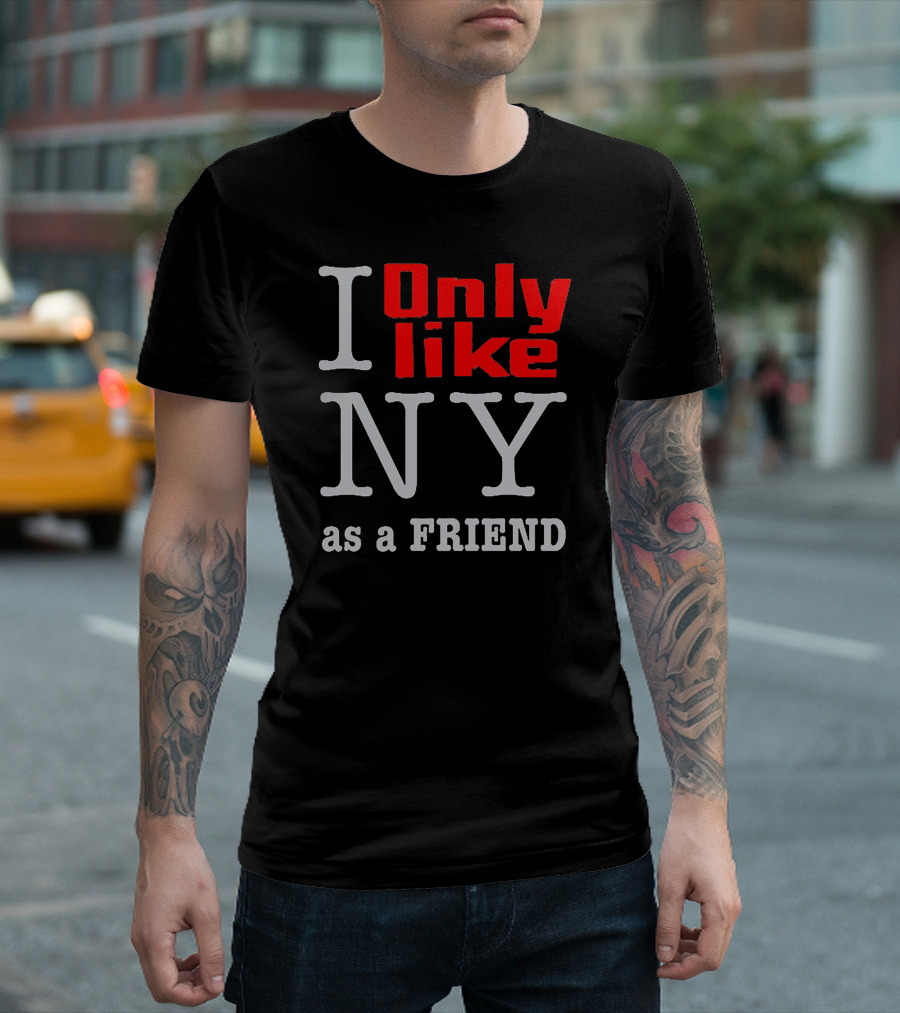 I Only Like NY As A Friend New York Wordplay T-Shirt