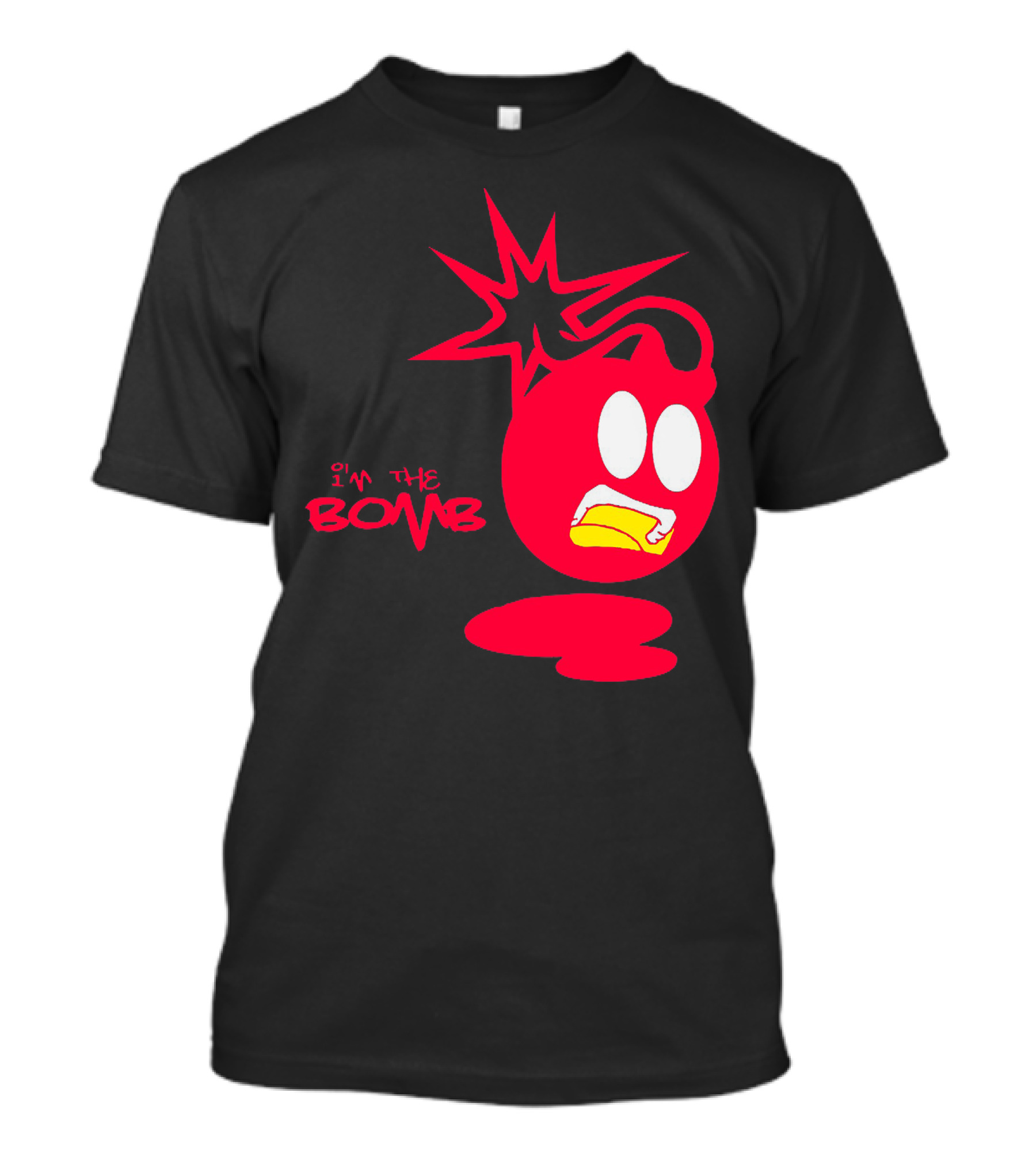 I'm The Bomb Red Cartoon Exploding Bomb Face T-Shirt