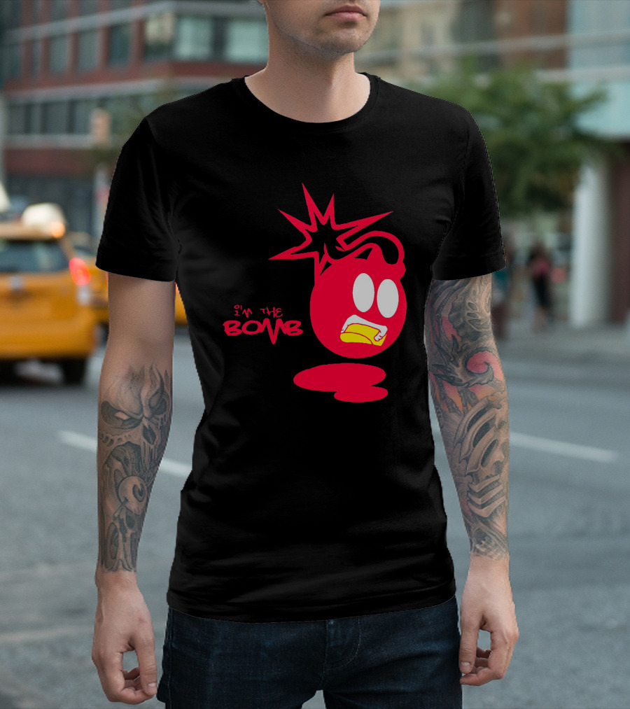 I'm The Bomb Red Cartoon Exploding Bomb Face T-Shirt
