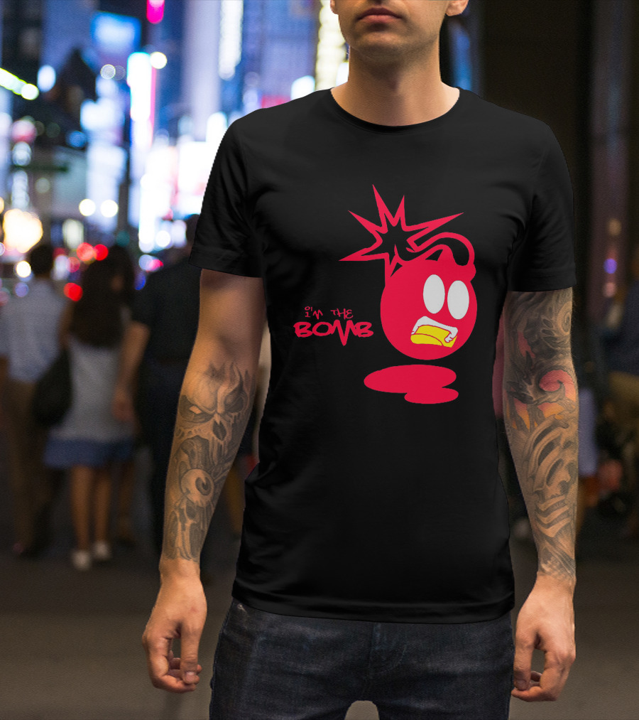 I'm The Bomb Red Cartoon Exploding Bomb Face T-Shirt