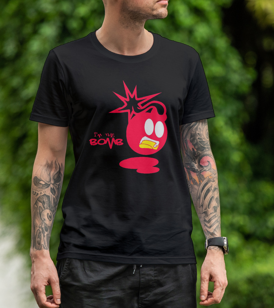 I'm The Bomb Red Cartoon Exploding Bomb Face T-Shirt