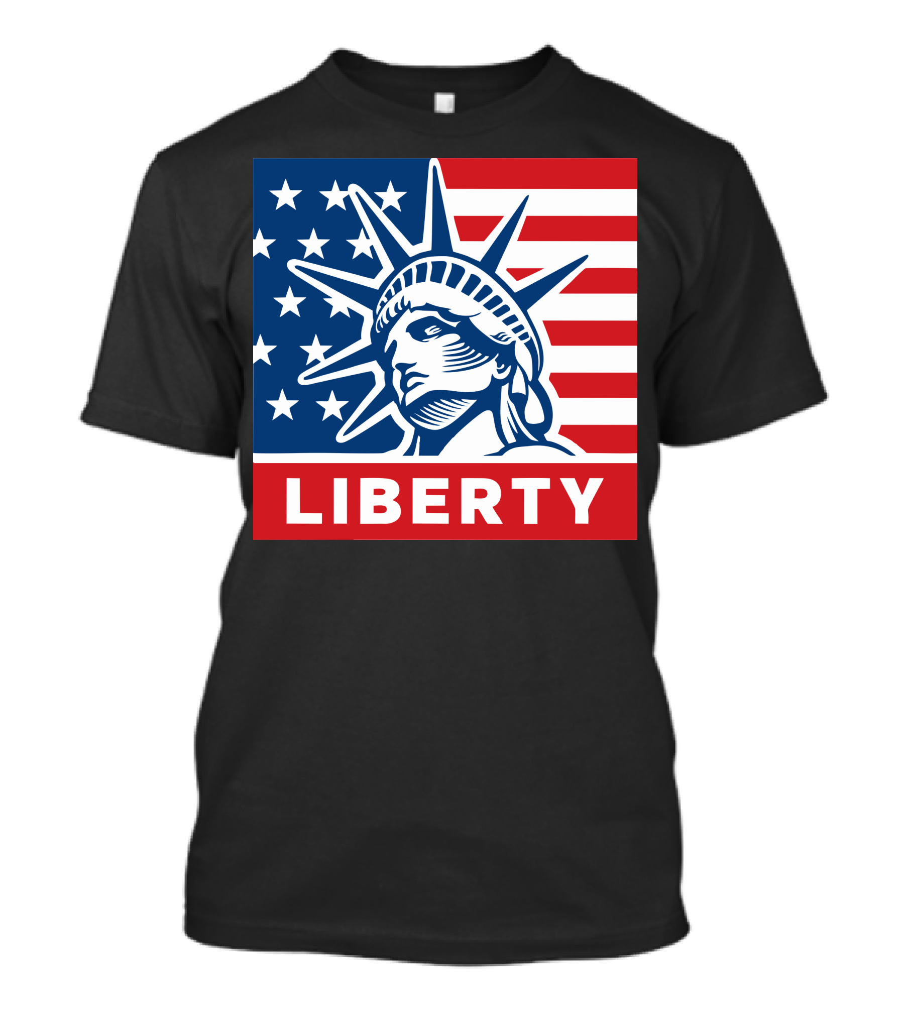 Liberty Statue Stars And Stripes Patriotic Icon Liberty T-Shirt
