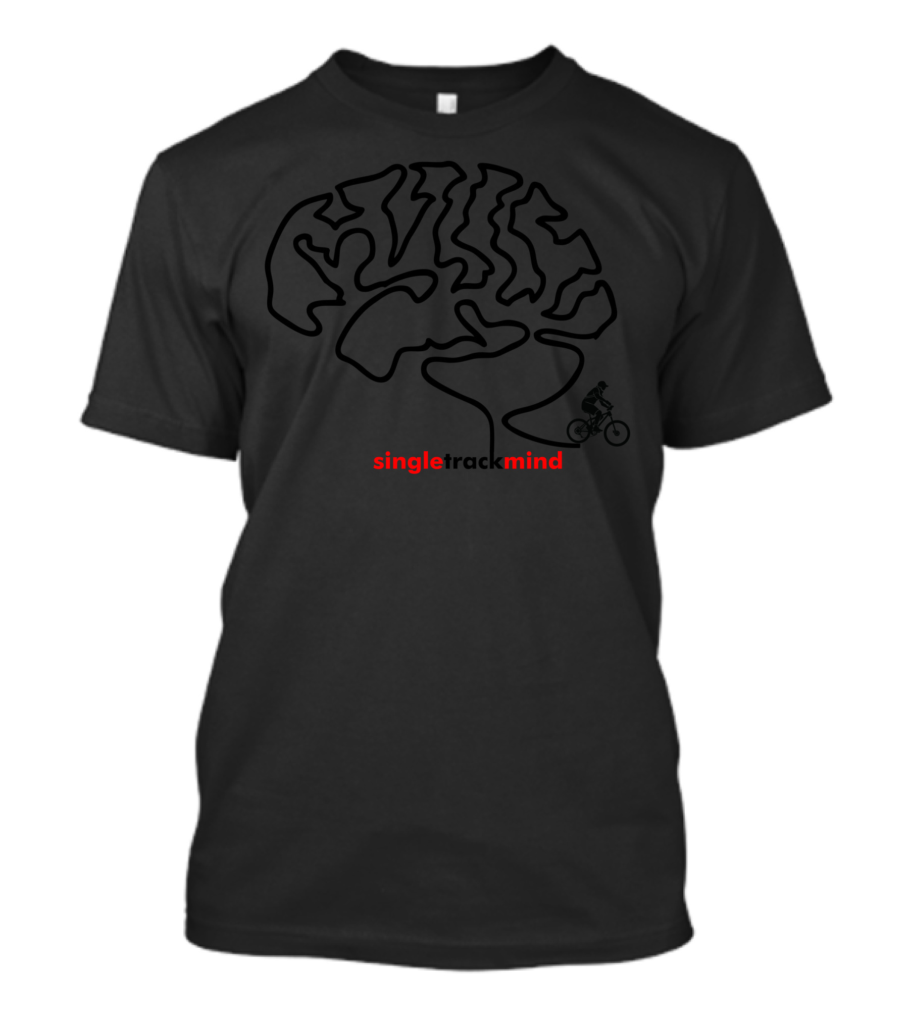 Singletrack Mind Mountain Bike Brain Trail Rider T-Shirt