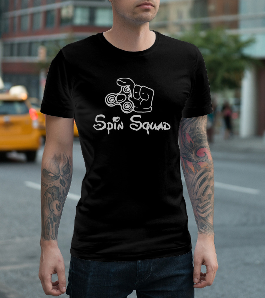 Spin Squad Fidget Spinner Hand Gesture T-Shirt