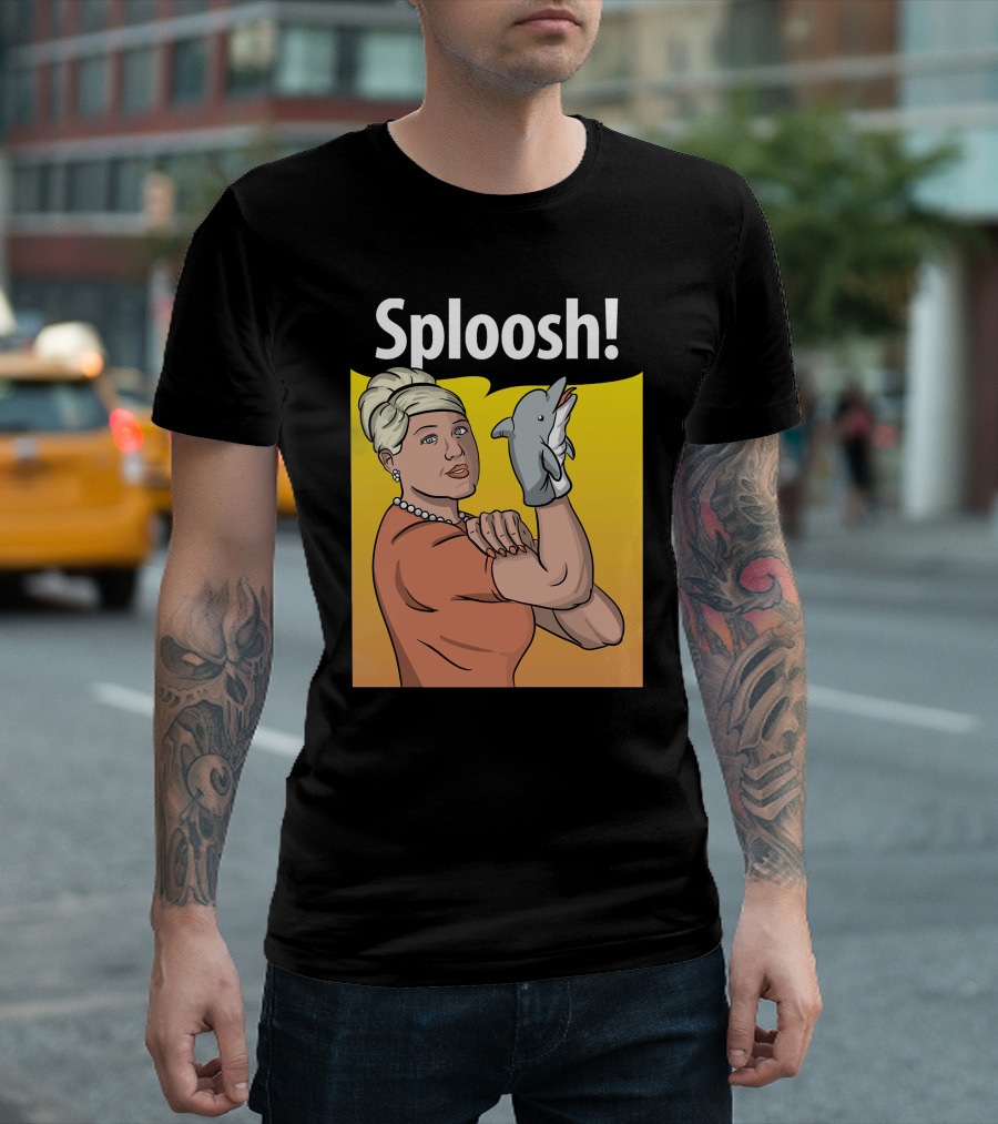 Sploosh Dolphin Puppet Strong Woman T-Shirt