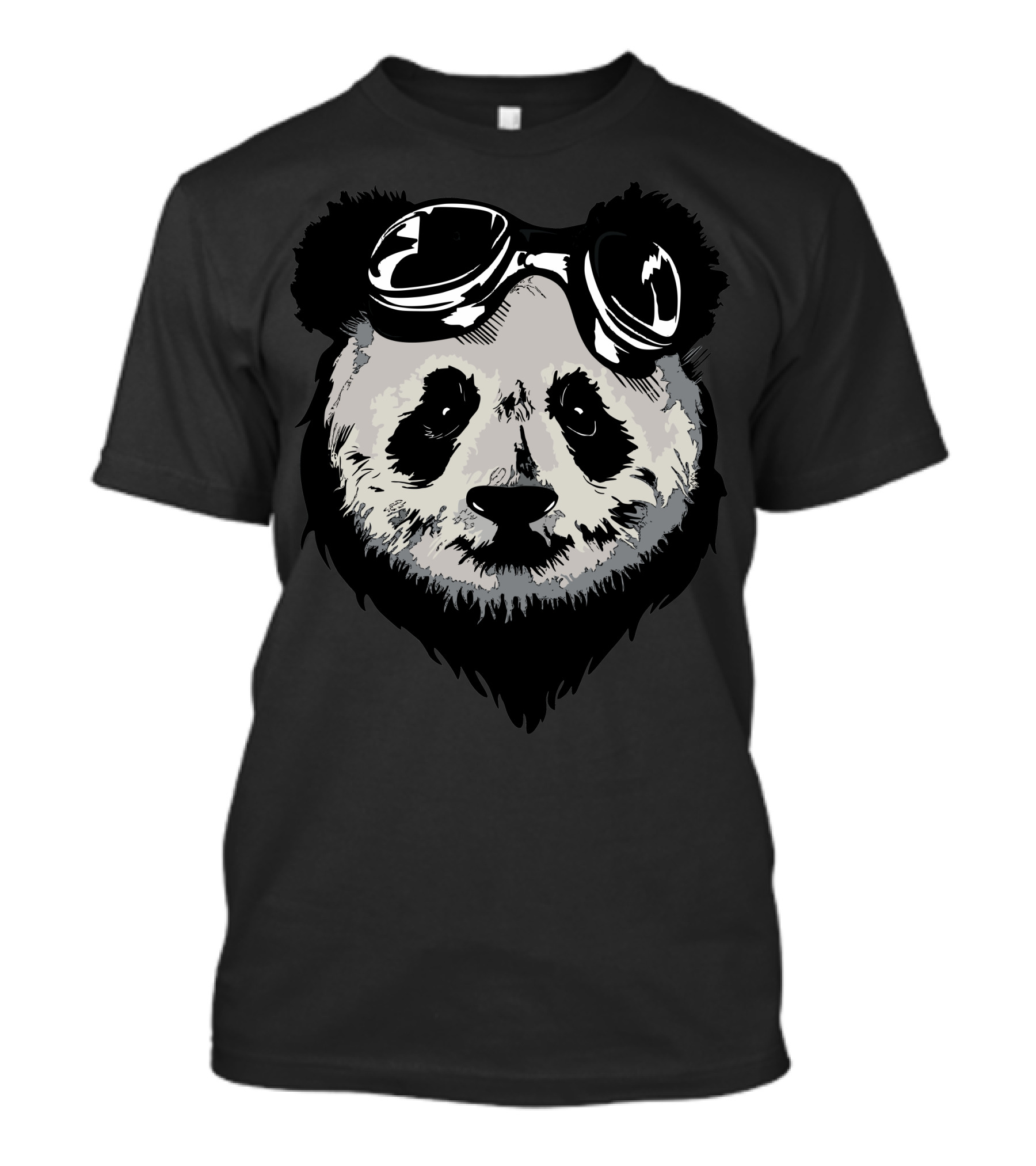 Sunglasses Panda Cool Black Goggles Panda Bear T-Shirt