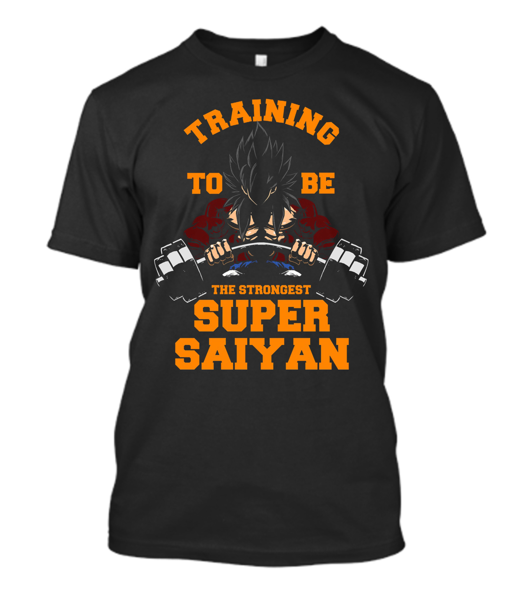 Training To Be The Strongest Super Saiyan Lifting Dumbbells Warrior Spirit T-Shirt