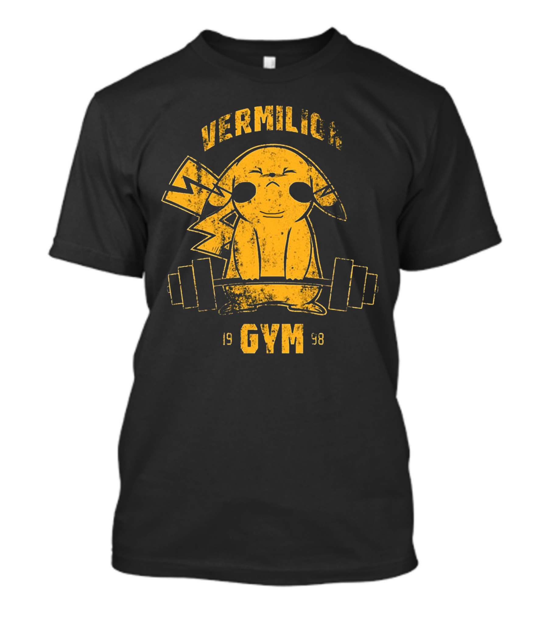 Vermilion Gym 1998 Pikachu Lifting Weights T-Shirt