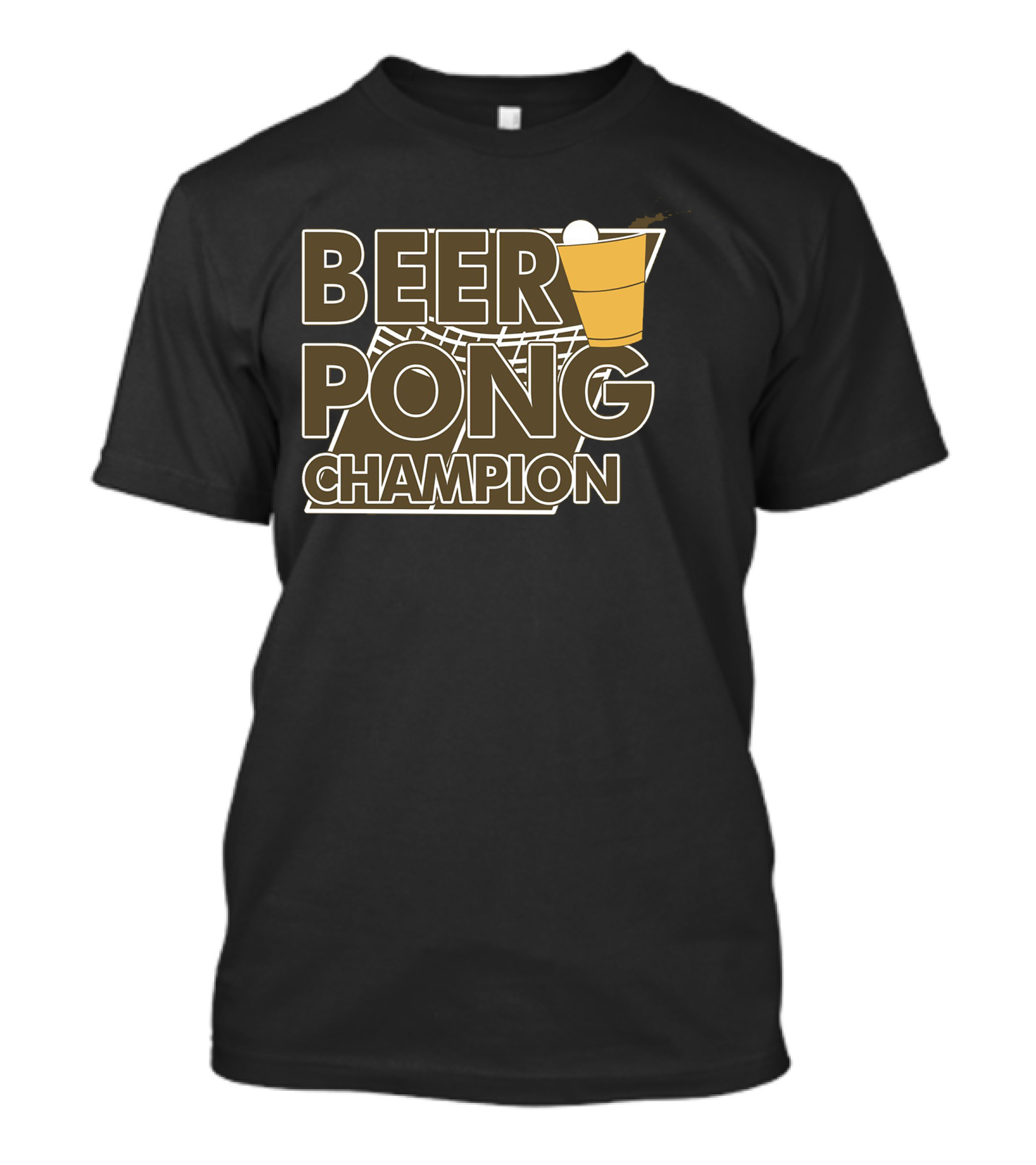 Beer Pong Champion Cup With Ball And Net T-Shirt