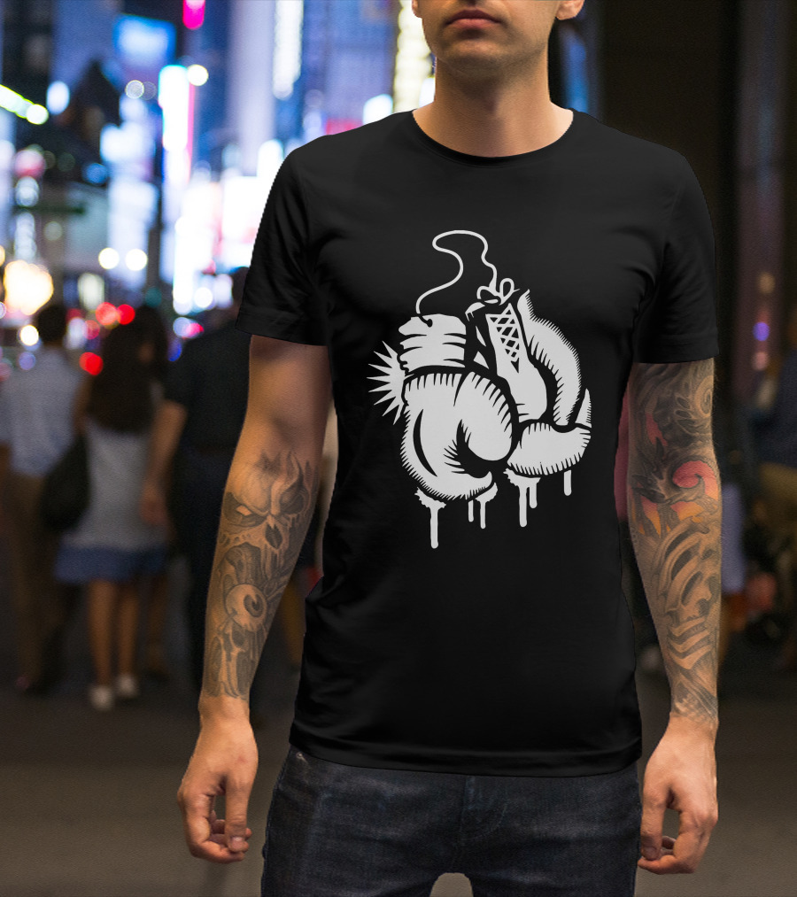Boxing Gloves Dripping White T-Shirt