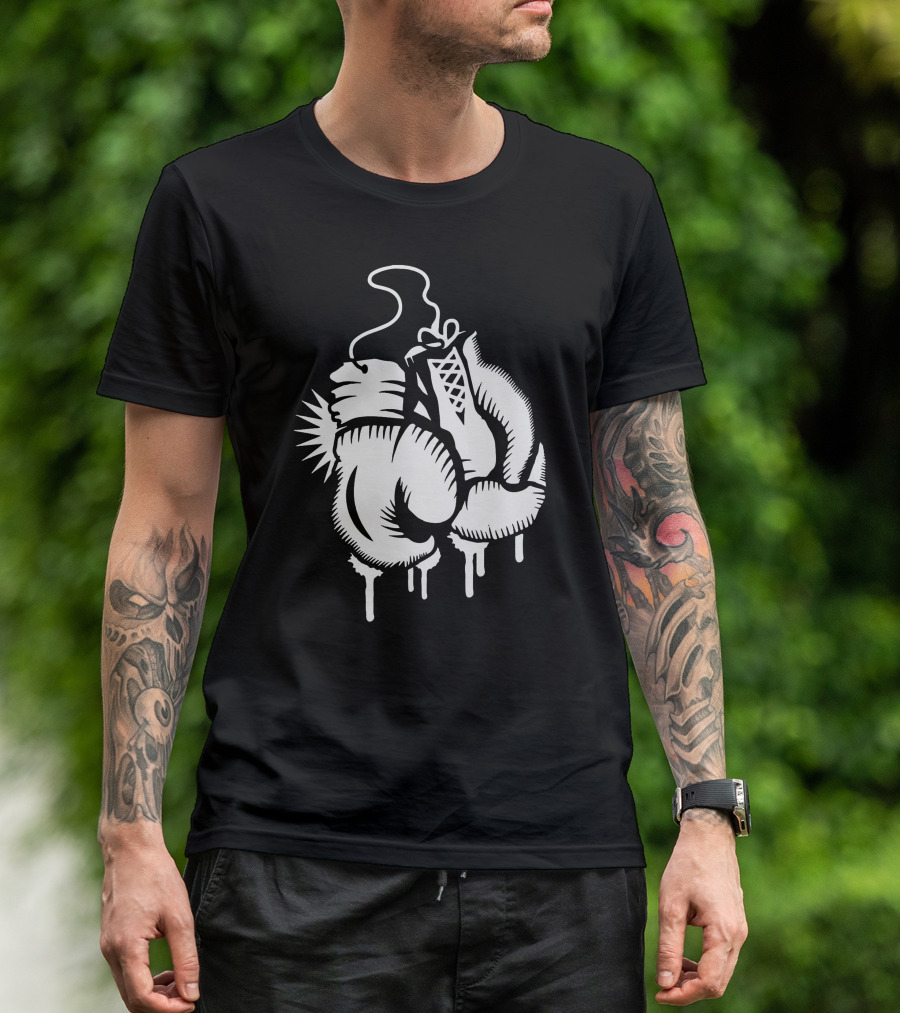 Boxing Gloves Dripping White T-Shirt