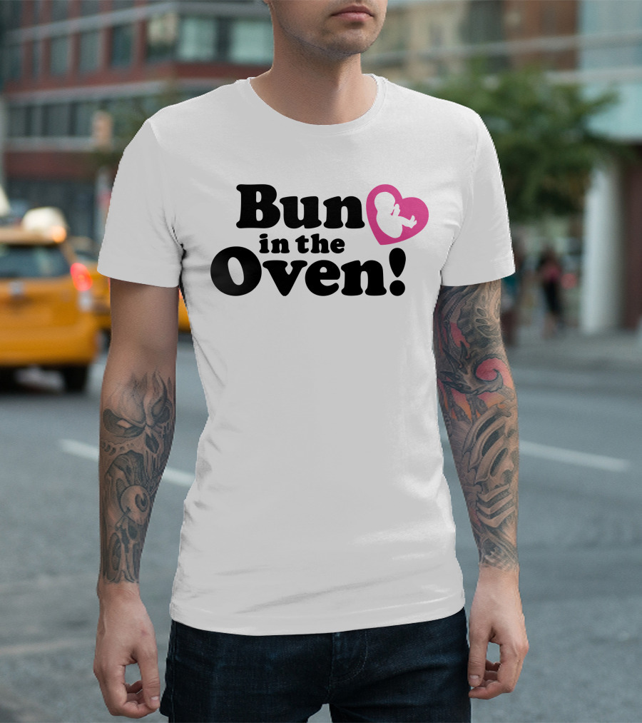 Bun in the Oven with Heart T-Shirt