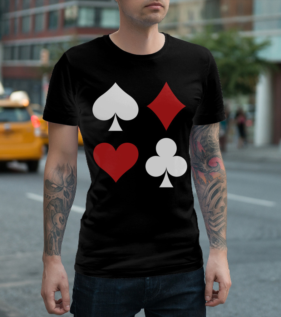 Casino Signs Playing Card Suit Symbols T-Shirt